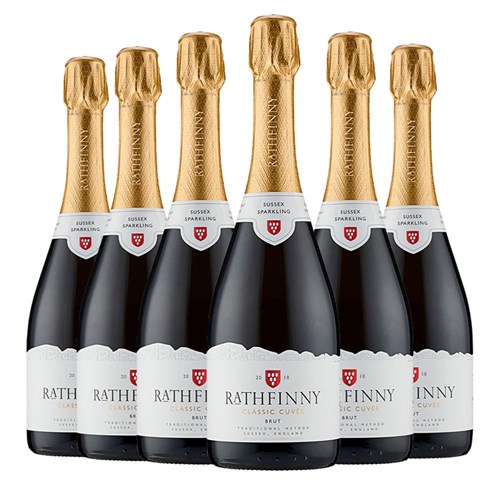 Buy a Case of 6 Bottles of Rathfinny Estate Classic Cuvee Brut Sussex 75cl - Securely Packaged and Delivered Together